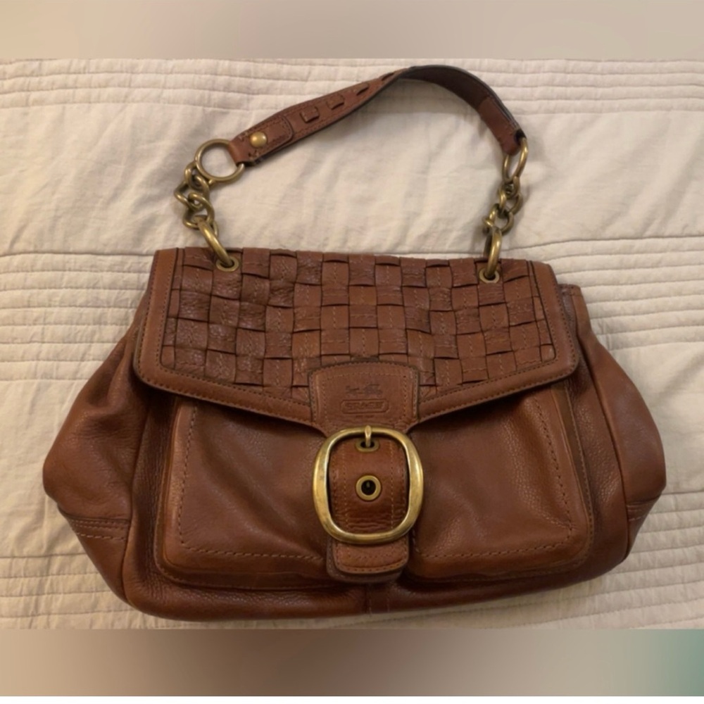Vintage Leather Coach Bleecher Purse